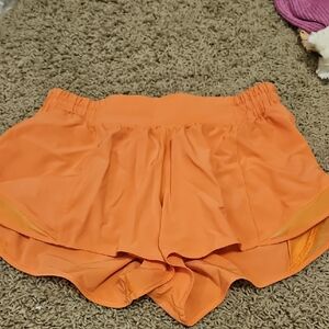Lululemon Hotty Hot Orange Athletic Shorts